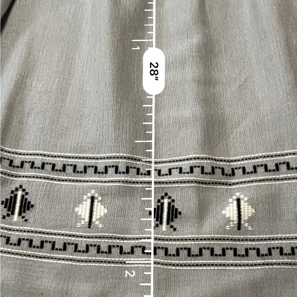 Vintage Gray Embroidered Skirt M - Picture 5 of 8